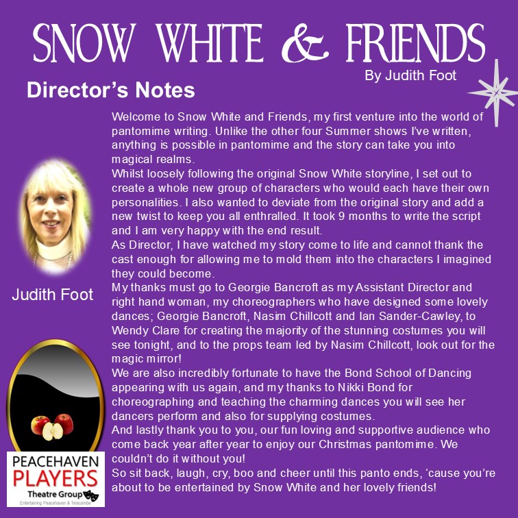 Snow White & Friends Director's notes